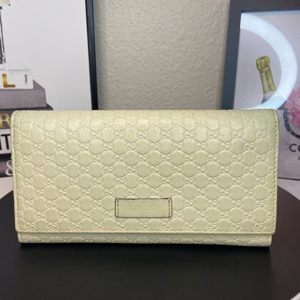 GUCCI Micro GG Guccissima Long Wallet